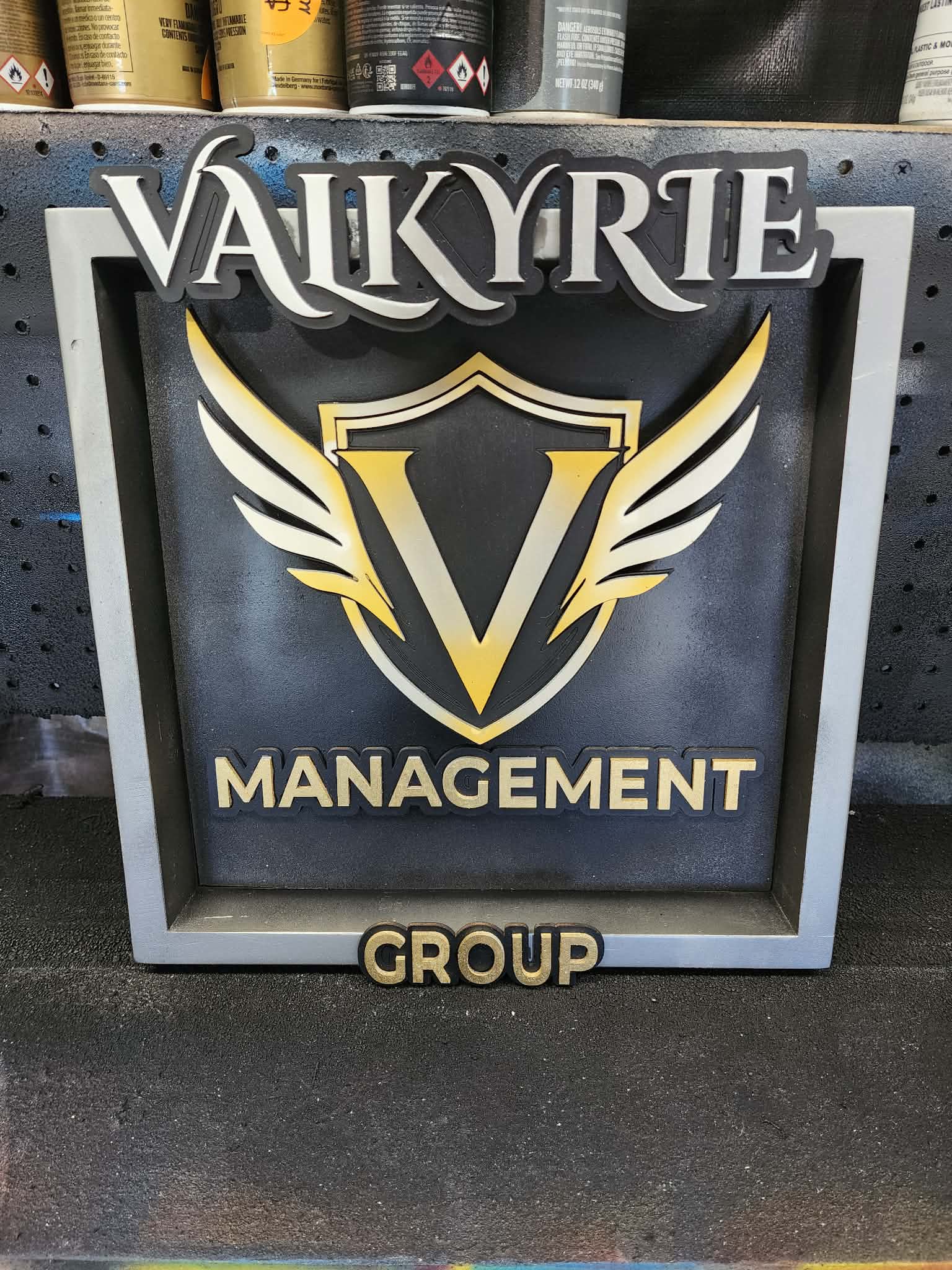Valkyrie Management Group custom business sign