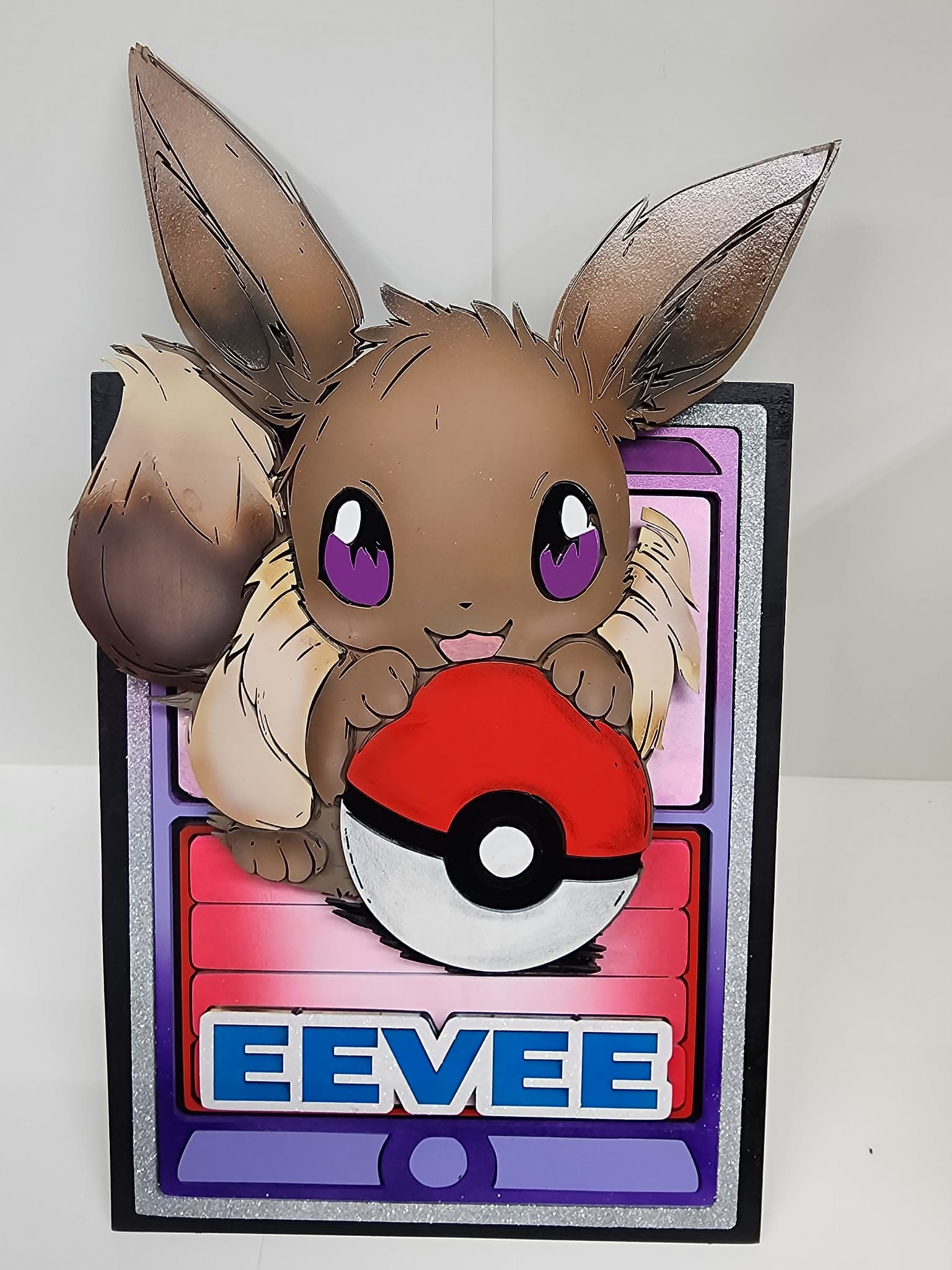 Eevee character wood art