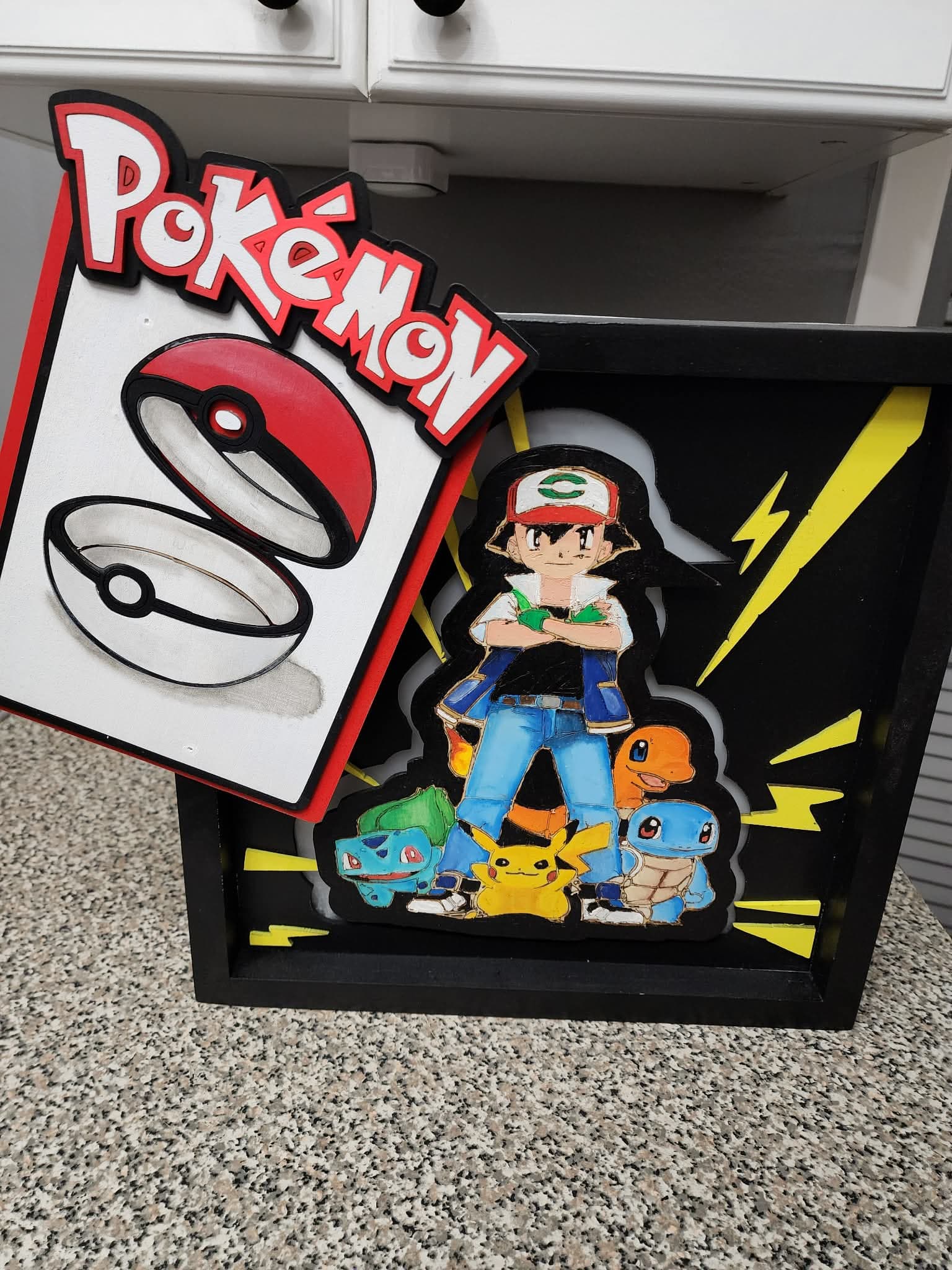 Pokéball custom wood piece